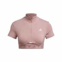 Adidas Crop Zip Tee Ld99  Дамски тениски с яка