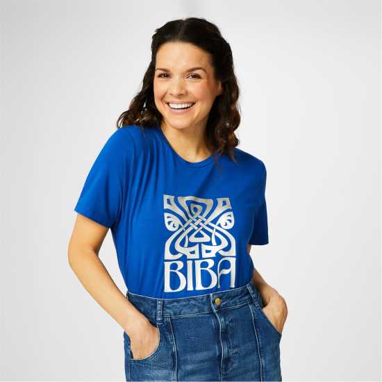 Biba Logo T-Shirt Синьо 