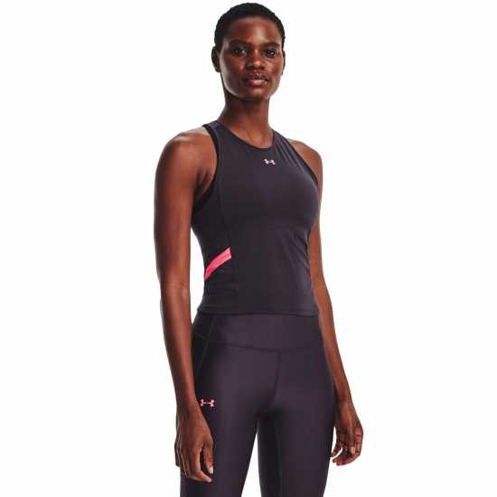 Under Armour Дамски Потник Train Seamless Mesh Tank Top Ladies Лилаво Дамски тениски с яка