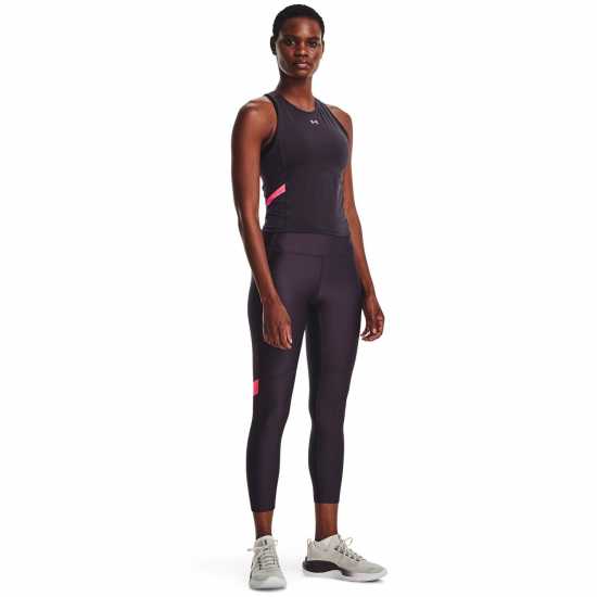 Under Armour Дамски Потник Train Seamless Mesh Tank Top Ladies Лилаво Дамски тениски с яка