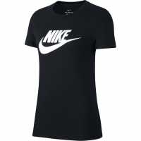 Nike Sportswear Essential T-Shirt Black/White Дамски тениски и фланелки