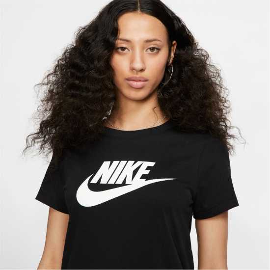 Nike Sportswear Essential T-Shirt Black/White Дамски тениски и фланелки