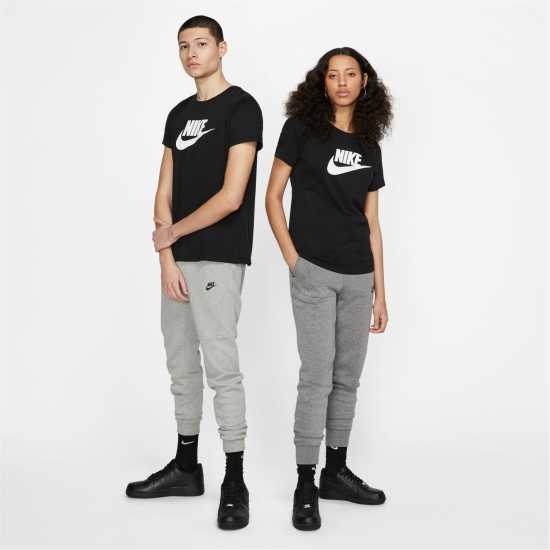 Nike Sportswear Essential T-Shirt Black/White Дамски тениски и фланелки