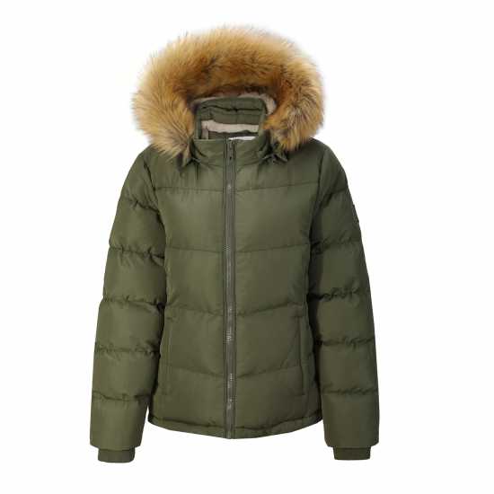 Soulcal Deluxe Winter Warmth Jacket For Ladies Хаки 