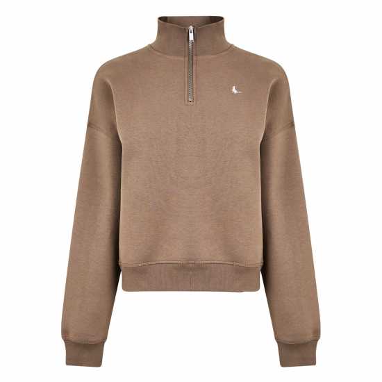 Jack Wills Astbury Quarter Zip Моха 