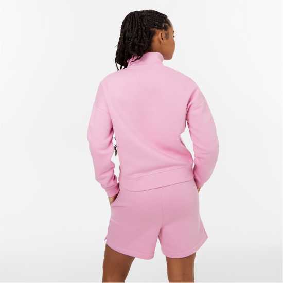 Jack Wills Astbury Quarter Zip Bubblegum Дамски полар