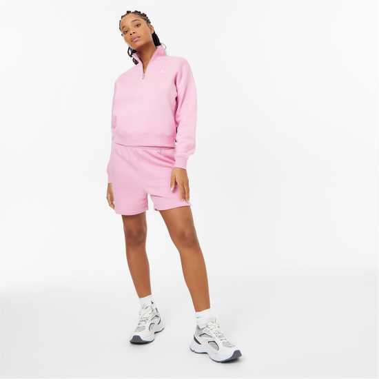 Jack Wills Astbury Quarter Zip Bubblegum Дамски полар