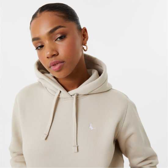 Jack Wills Astbury Pheasant Logo Hoodie Камък Дамски суичъри и блузи с качулки