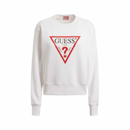 Guess Sweater Чисто бяло 