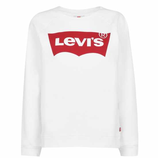 Levis Блуза Обло Деколте Batwing Logo Crew Neck Sweatshirt По-добро Бяло 