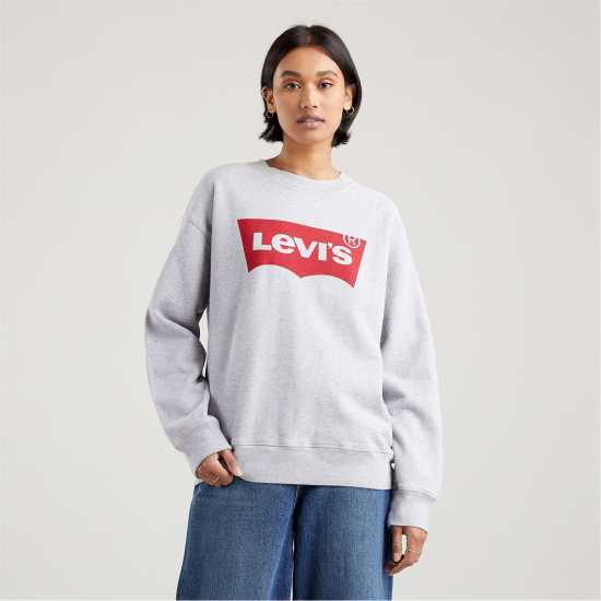 Levis Блуза Обло Деколте Batwing Logo Crew Neck Sweatshirt Сиво 