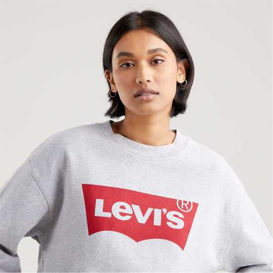 Levis Блуза Обло Деколте Batwing Logo Crew Neck Sweatshirt Сиво 