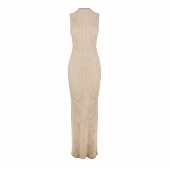 Jack Wills High Neck Ribbed Maxi Dress  Дамски пуловери и жилетки