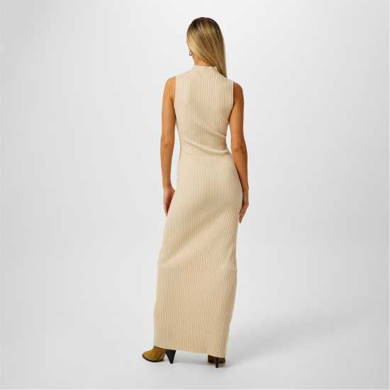 Jack Wills High Neck Ribbed Maxi Dress  Дамски пуловери и жилетки