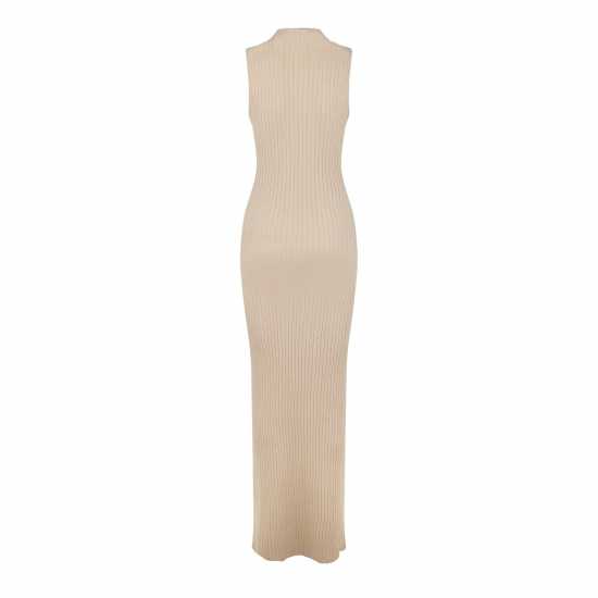 Jack Wills High Neck Ribbed Maxi Dress  Дамски пуловери и жилетки