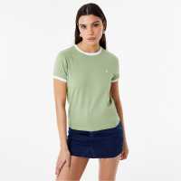 Ключодържател Jack Wills Trinkey Ringer T-Shirt Eucalyptus Дамски тениски и фланелки