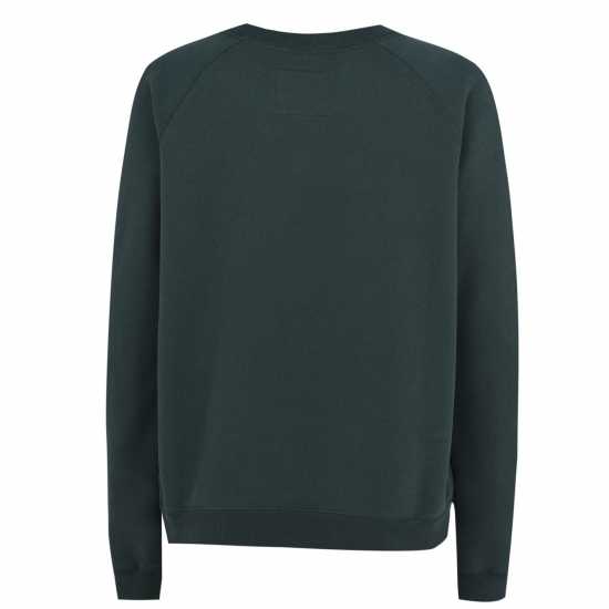 Блуза Обло Деколте Jack Wills Astbury Raglan Crew Neck Sweatshirt Dark Green Дамски суичъри и блузи с качулки