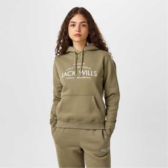 Jack Wills Hunston Graphic Logo Hoodie Светло кахи 