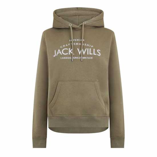 Jack Wills Hunston Graphic Logo Hoodie Светло кахи 