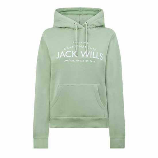 Jack Wills Hunston Graphic Logo Hoodie Ледено озеро 