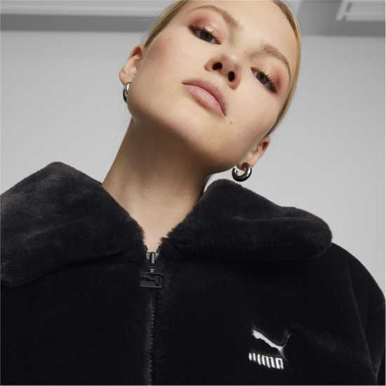 Puma Яке Изкуствена Кожа Classics Faux Fur Jacket Черно 