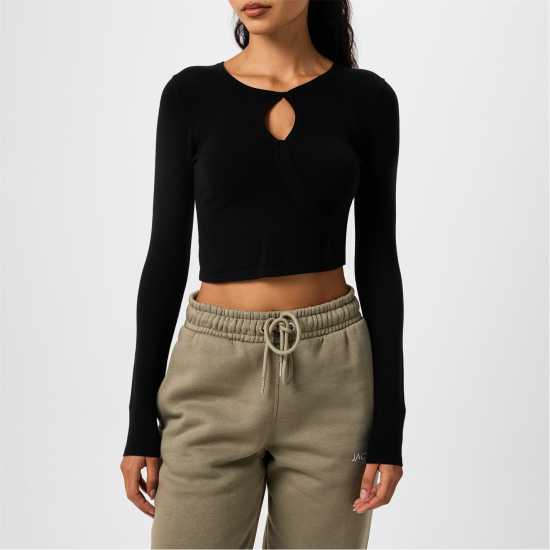 Jack Wills Cut Out Top Ld44  Дамски тениски с яка