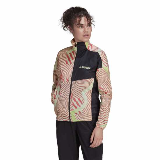 Adidas Дамско Яке Terrex Trail Running Printed Wind Jacket Womens  Дамски грейки