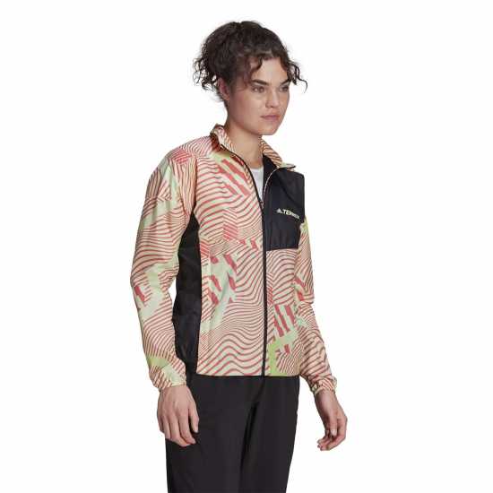 Adidas Дамско Яке Terrex Trail Running Printed Wind Jacket Womens  Дамски грейки