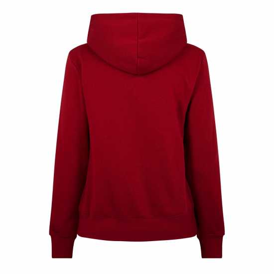 Champion Big Script Logo Print Hoody Womens Червено Дамски суичъри и блузи с качулки