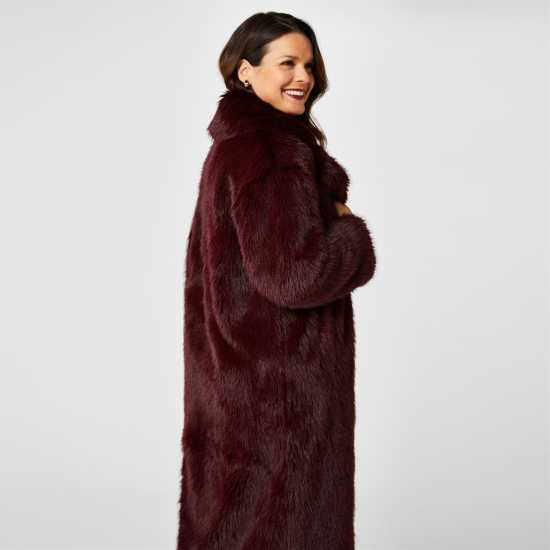 Biba Палто С Изкусвен Костъм Longline Faux Fur Coat  