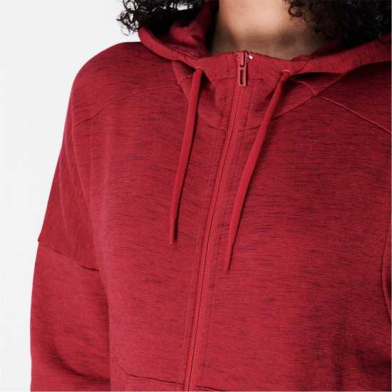 Adidas Дамски Суитшърт Id Melang Zip Hoody Ladies Червено Дамски суичъри и блузи с качулки