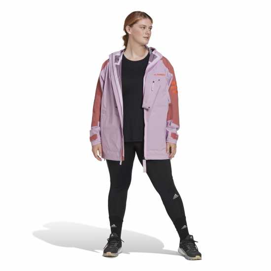 Adidas Дамско Яке Terrex Xploric Rain.rdy Hiking Jacket Womens БлилилВонред Дамски грейки