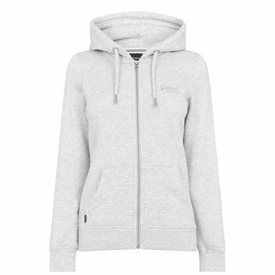 Superdry Embroidered Logo Hoodie Глас Сив 5WB 