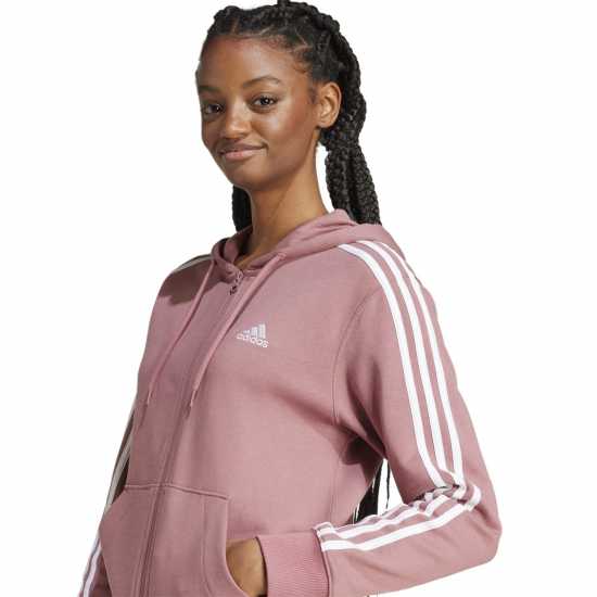 Adidas 3 Stripe Zip Track Hoodie Ladies  