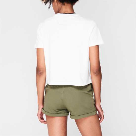 Jack Wills Milsom Boxy T-Shirt Бяло Дамски тениски с яка