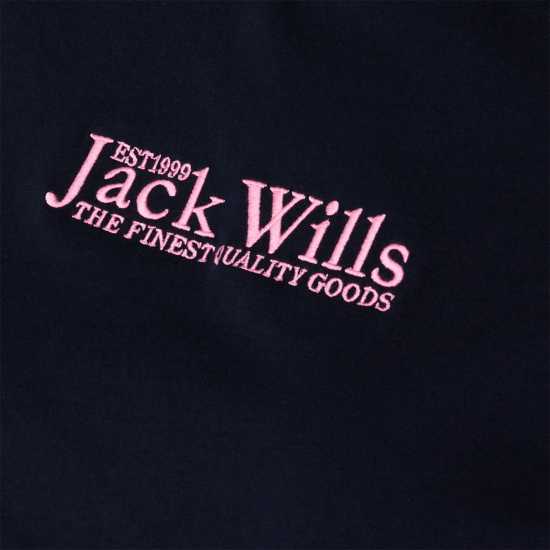 Jack Wills Milsom Boxy T-Shirt Морска синьо Дамски тениски с яка