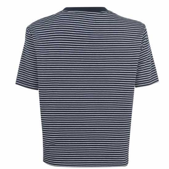 Jack Wills Milsom Boxy T-Shirt Нави полоски Дамски тениски с яка