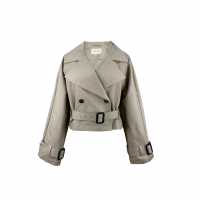 Jack Wills Crop Mryl Trench Ld51 Камък Дамски якета с пух