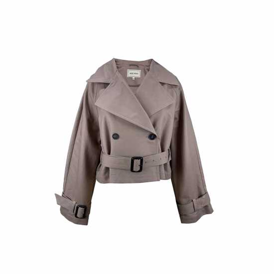 Jack Wills Crop Mryl Trench Ld51 Кафяво Дамски якета с пух