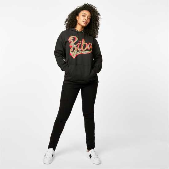 Biba Leopard Logo Hoodie  