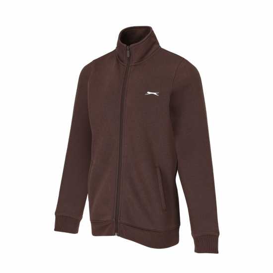 Slazenger Дамско Яке Fitted Zip Through Jacket Womens Шоколаден браон Дамски полар