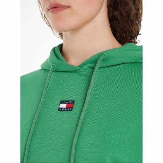 Tommy Jeans Centre Badge Hoodie Прибрежно зелено 