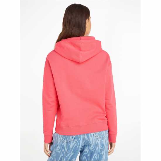 Tommy Jeans Centre Badge Hoodie Лазерно розово 