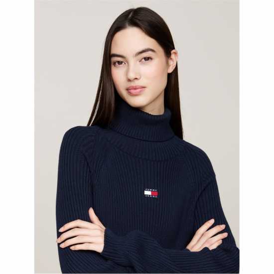 Tommy Jeans Mockneck Badge Sweater Dress  