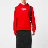 Tommy Jeans Relax Essential Logo Hoodie Дълбок Красно 