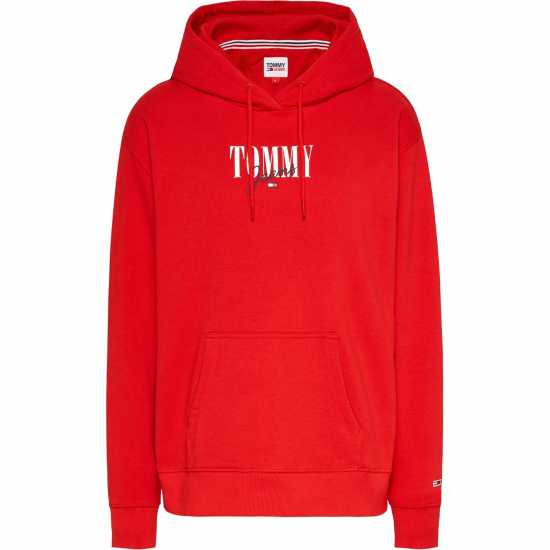 Tommy Jeans Relax Essential Logo Hoodie Дълбок Красно 