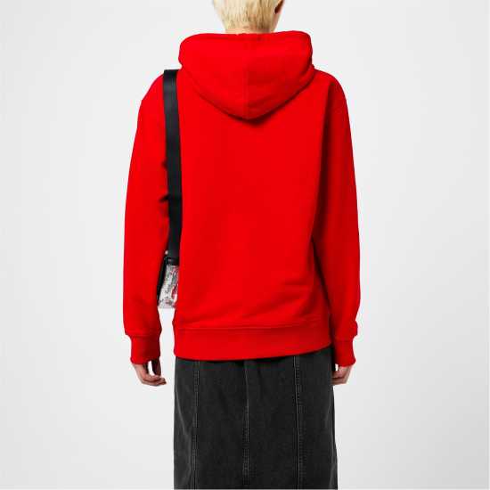 Tommy Jeans Relax Essential Logo Hoodie Дълбок Красно 