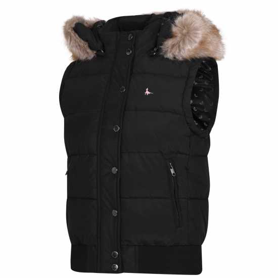 Jack Wills Willow Heritage Puffer Gilet Черно Дамски грейки