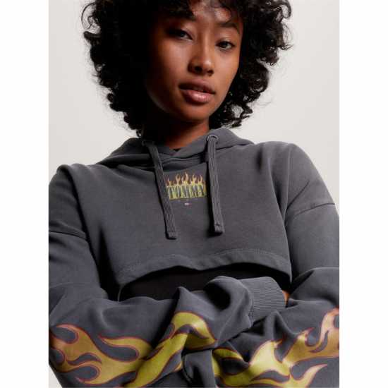 Tommy Jeans Flame Cropped Hoodie  