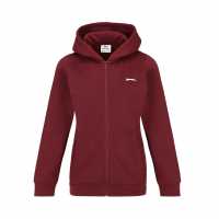 Slazenger Fitted Full Zip Hoodie Womens Бордово 